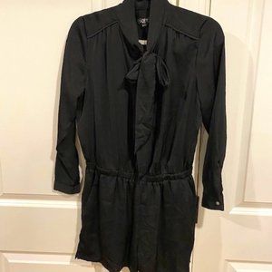 Like new LOFT Black silky tie-neck romper